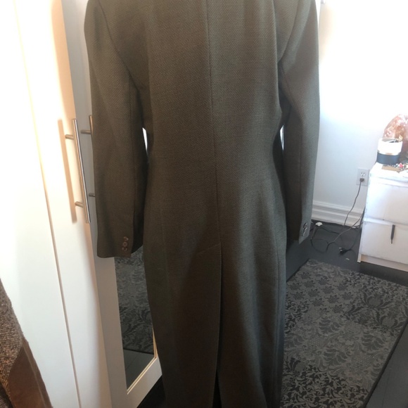 Luxury Vintage Italian Design Fine Wool Long Coat - Picture 3 of 6